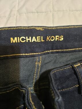 Michael Kors Navy Jeans with Gold Logo